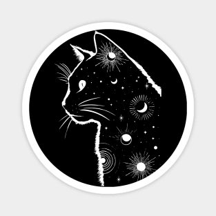 Black Galaxy Cat Magnet